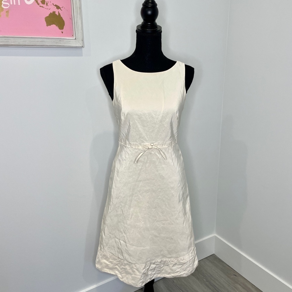 J.Crew Beige Silk Midi Dress